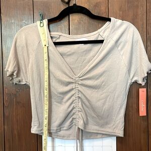 Colsie beige crop top sizes S and L